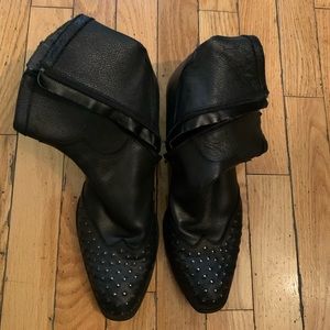 Mam'zelle Ankle Boots. Black with Studded Toe Detailing. Size 9.5.